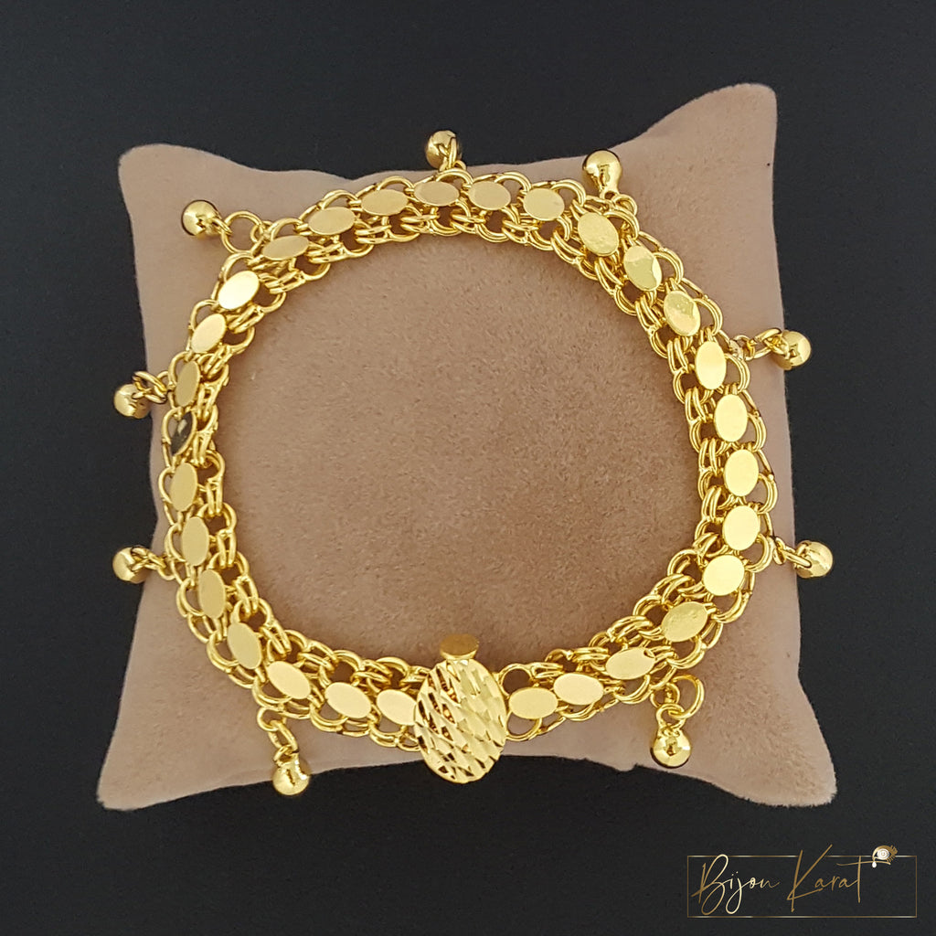 Pullu Armband 22 Karat vergoldet