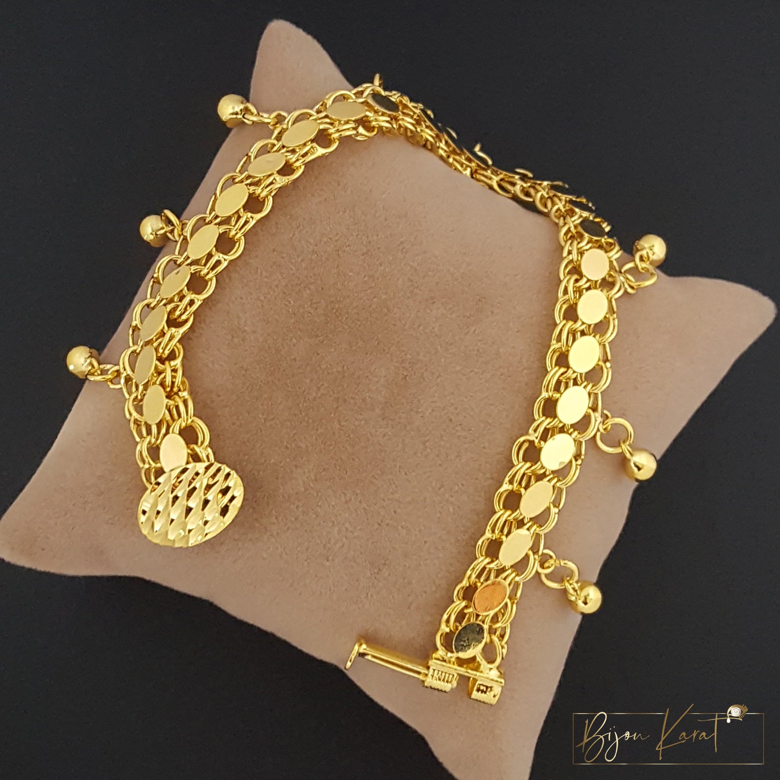 Pullu Armband 22 Karat vergoldet