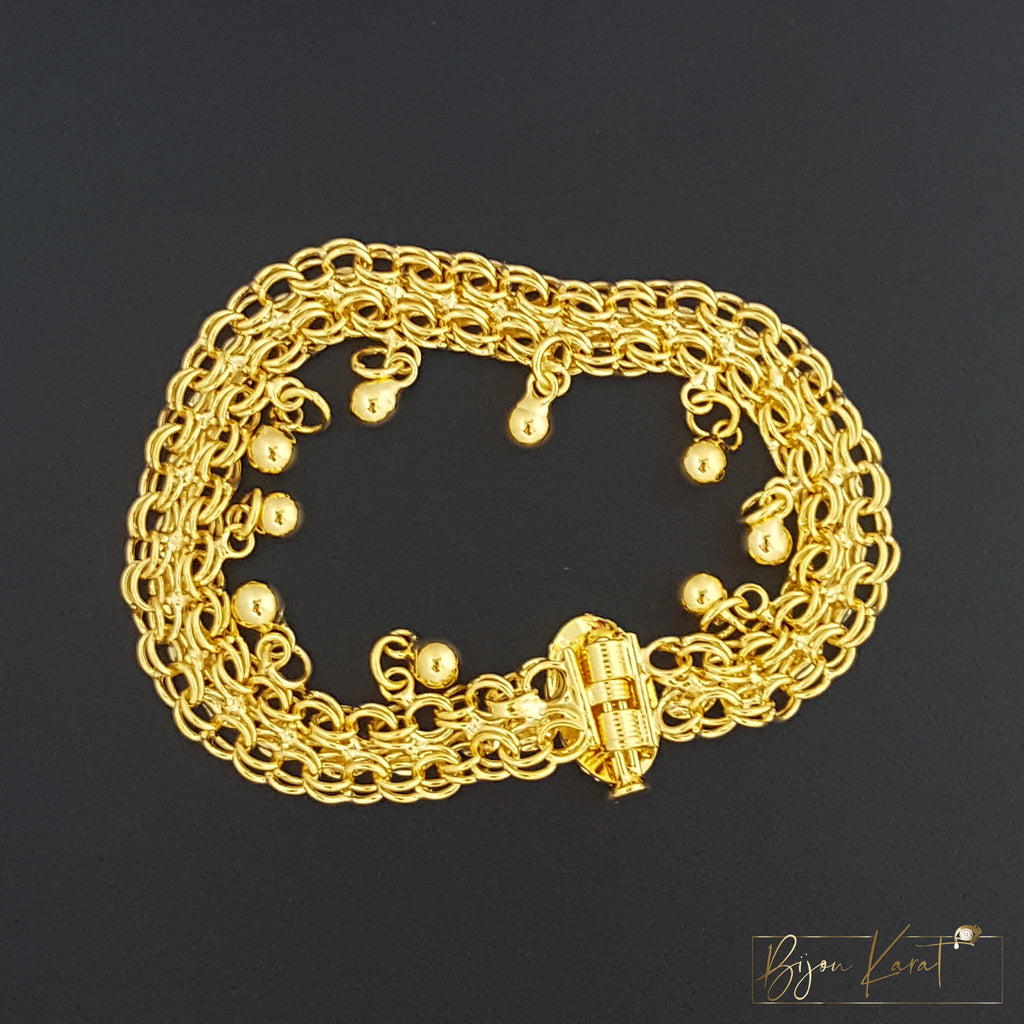 Pullu Armband 22 Karat vergoldet