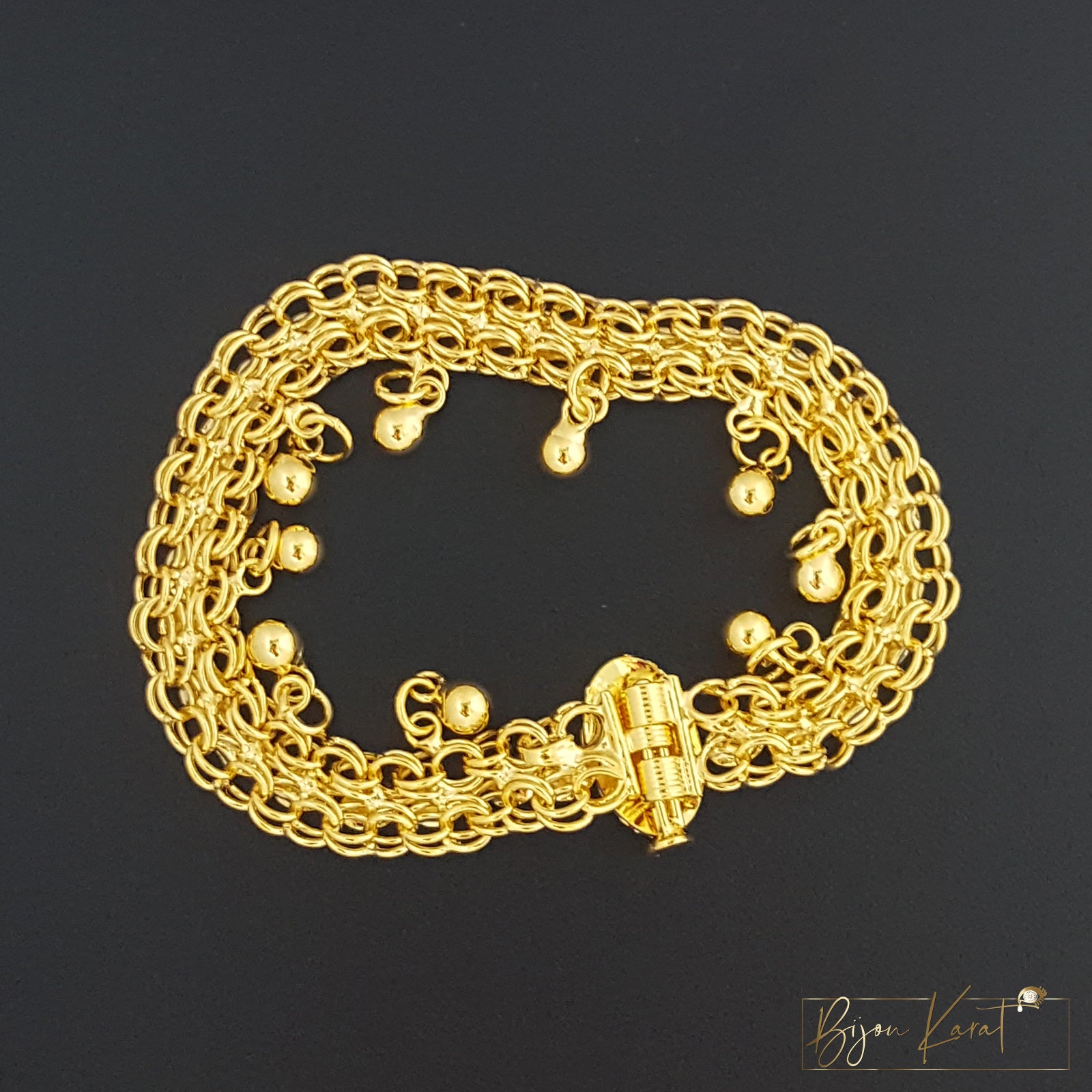 Pullu Armband 22 Karat vergoldet