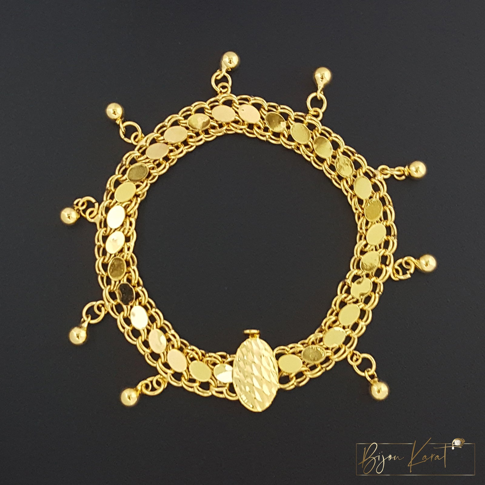 Pullu Armband 22 Karat vergoldet