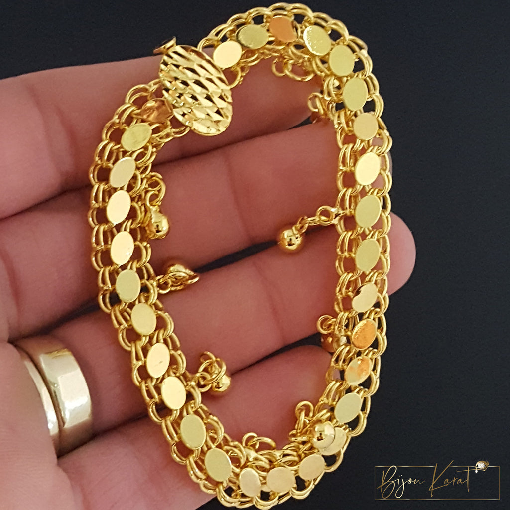 Pullu Armband 22 Karat vergoldet