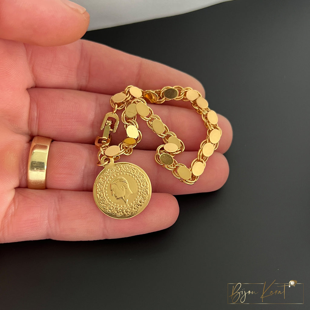 Ceyrek Pullu Armband 18K vergoldet