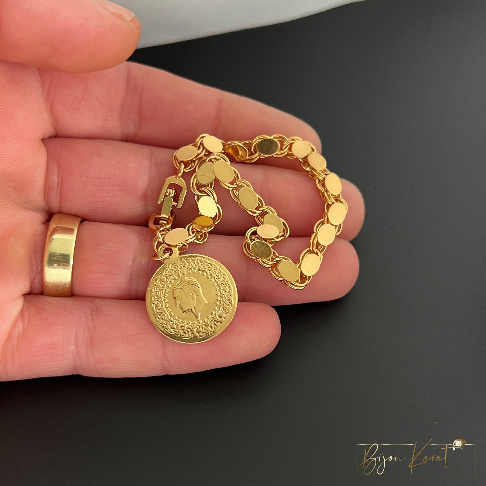 Ceyrek Pullu Armband 18K vergoldet