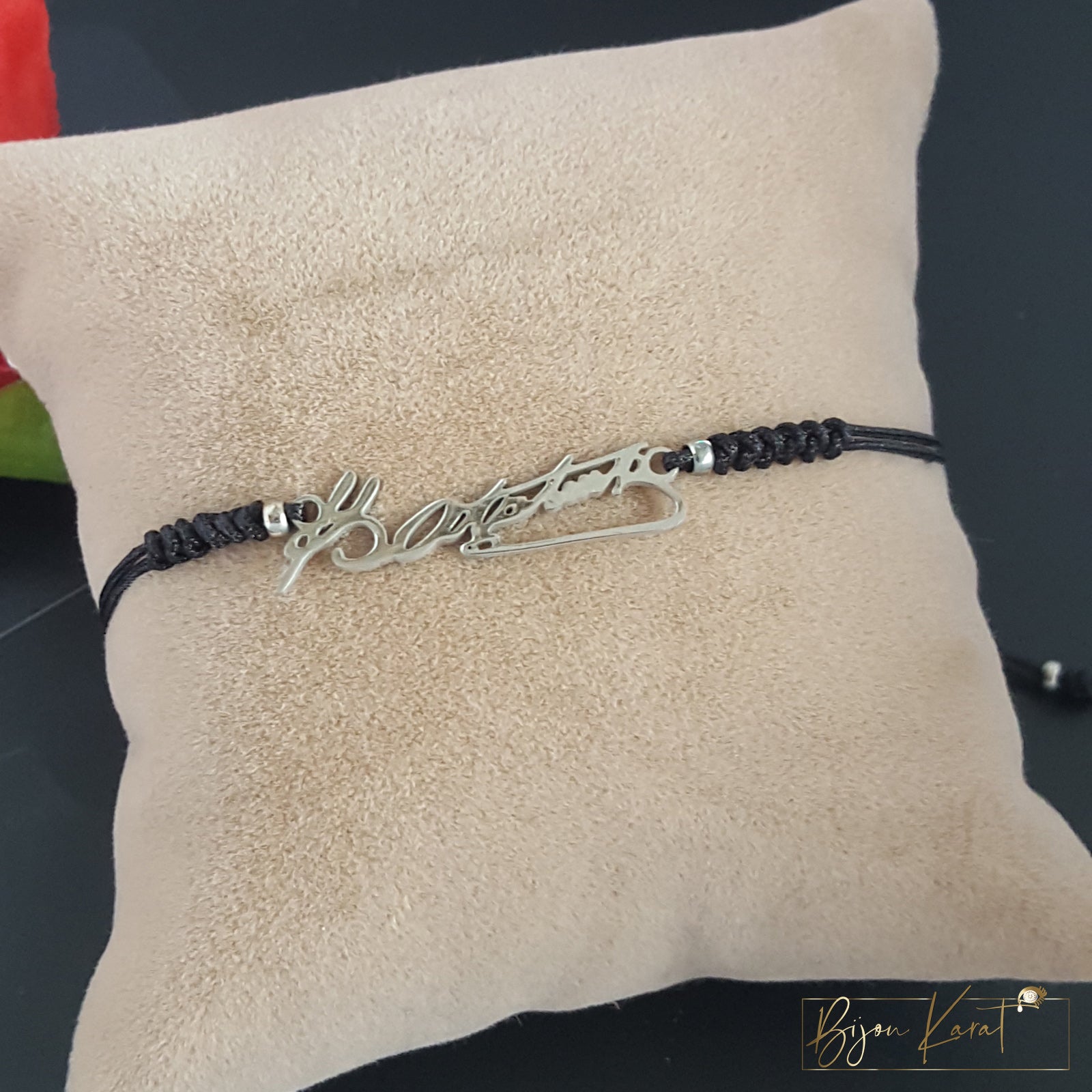 Atatürk Armband Schwarz Edelstahl Verstellbar