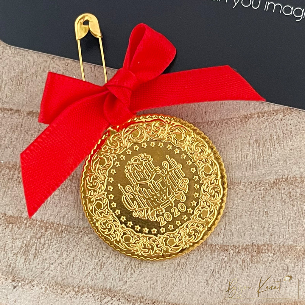 Tam Münze 22K vergoldet 30mm