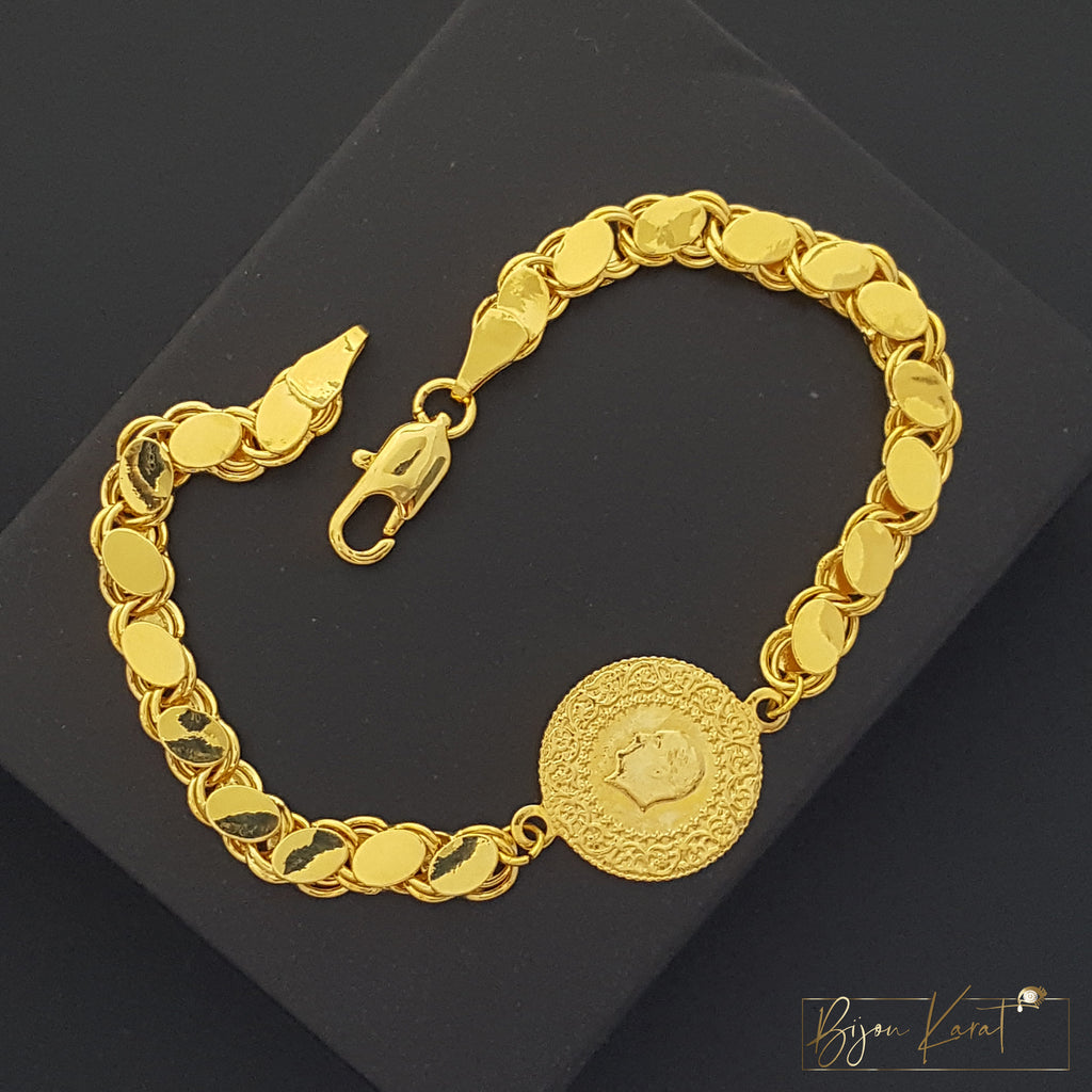 Ceyrek Pullu Armband 22K vergoldet