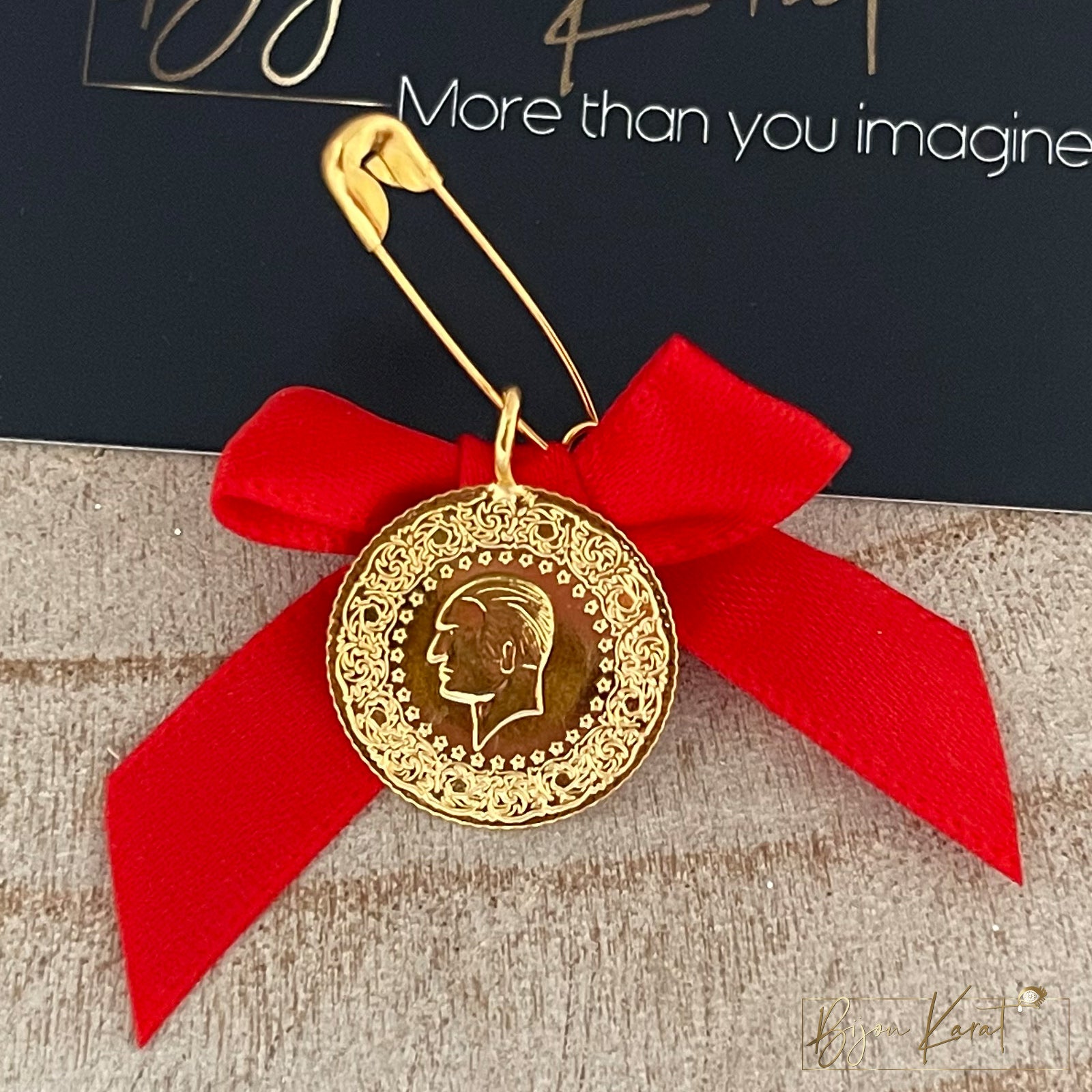 Ceyrek Münze 22K vergoldet 18mm