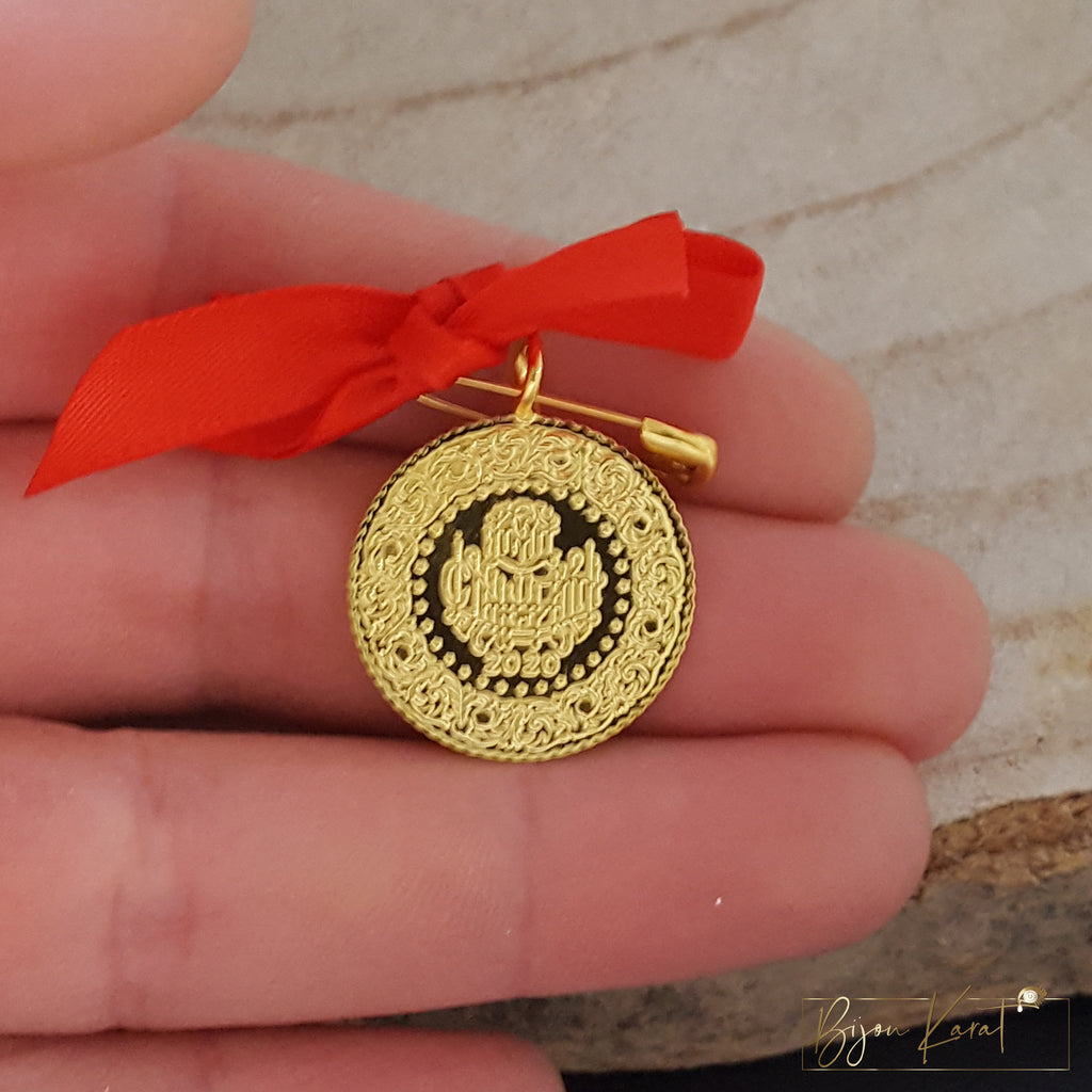 Yarim Münze 22K vergoldet 22mm