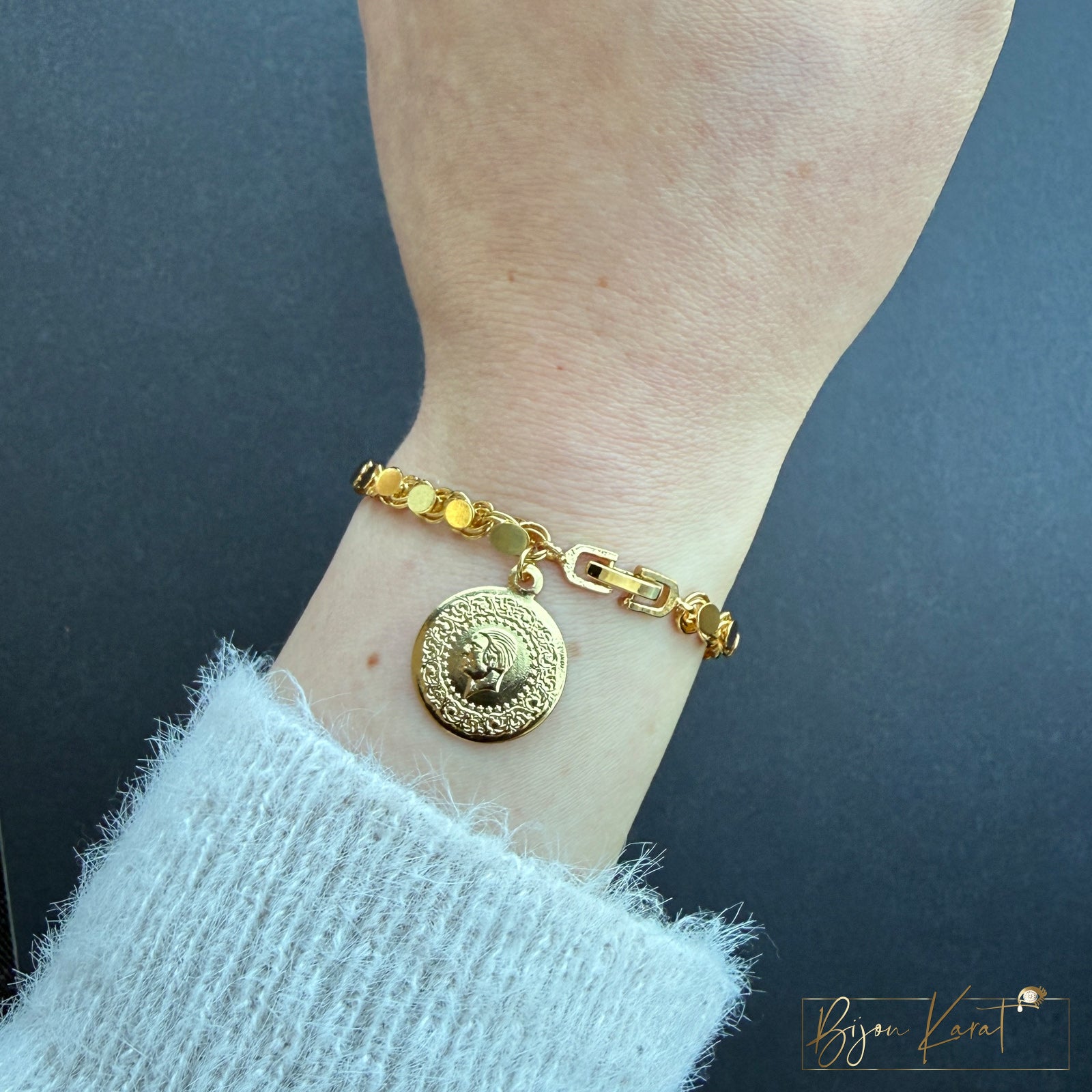 Ceyrek Pullu Armband 18K vergoldet
