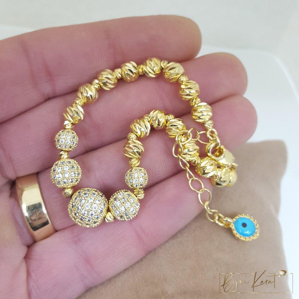 Dorika Nazar Armband 18K vergoldet