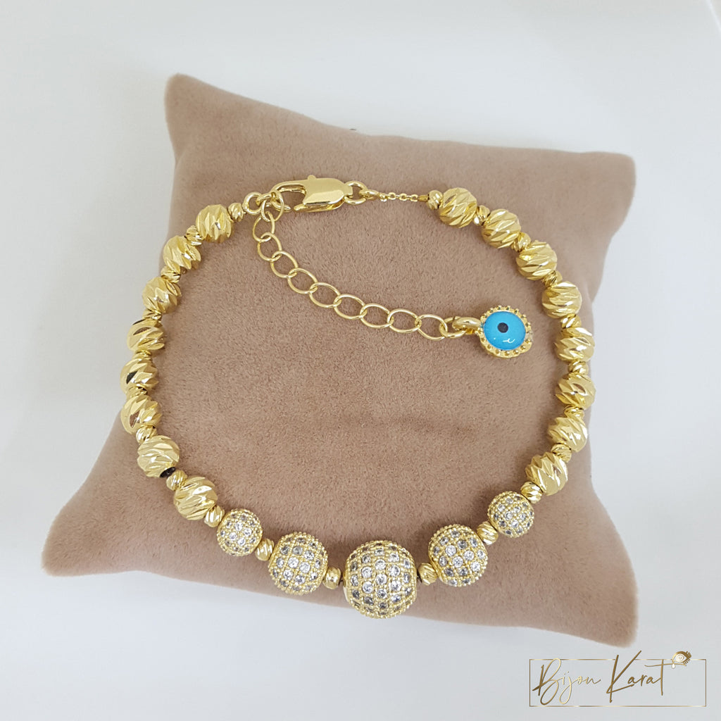 Dorika Nazar Armband 18K vergoldet