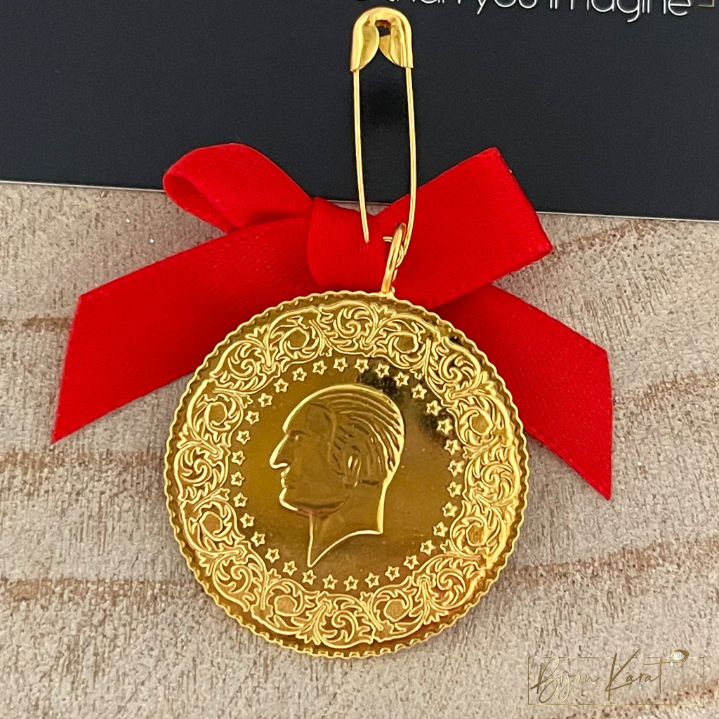 Tam Münze 22K vergoldet 30mm
