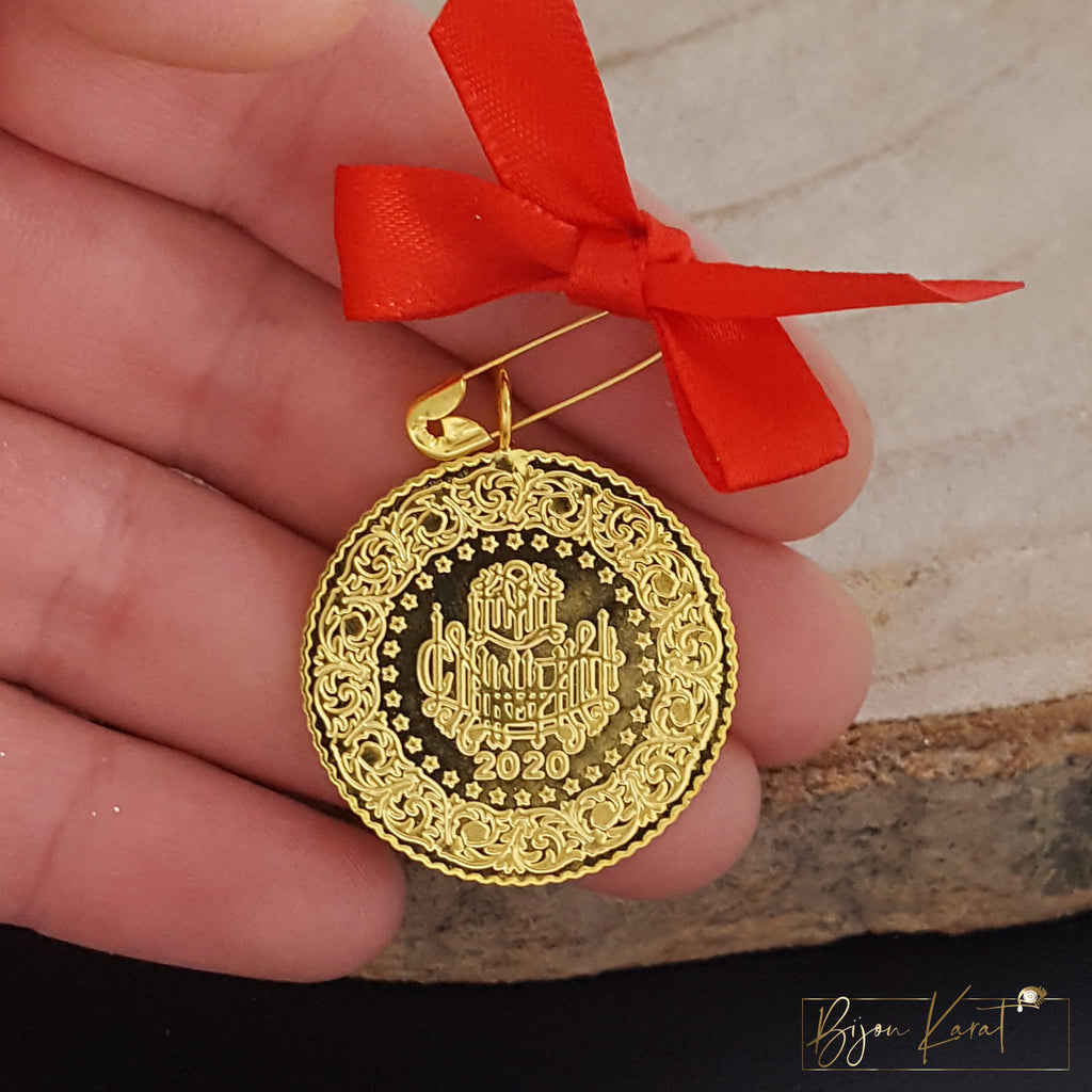 Tam Münze 22K vergoldet 30mm